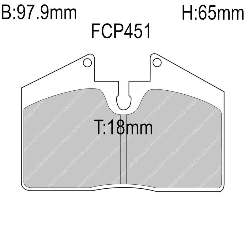 Bremseklosser, Ferrari, Maserati, Porsche, ATE kaliper. FCP451-
