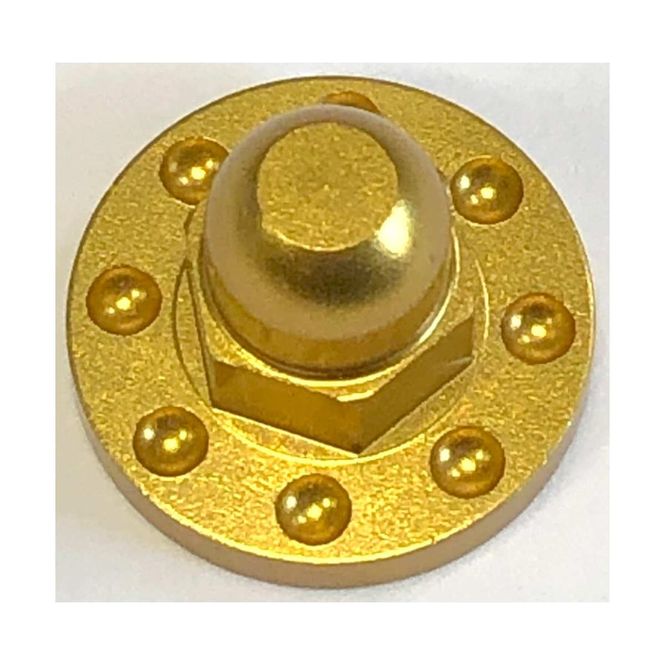 Hovedbilde Mutter, Alu, M6 Dome head m/flens, Gull