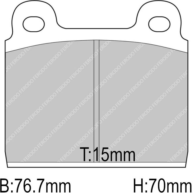 Hovedbilde Bremseklosser, Porsche, Ferodo racing DS2500, BRFCP11H