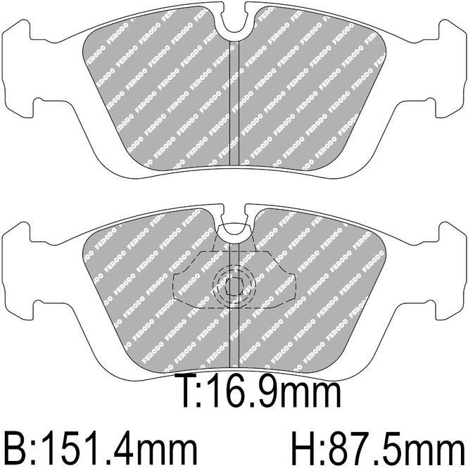 Hovedbilde Bremseklosser, BMW, foran, Ferodo, DS2500, FCP1300H