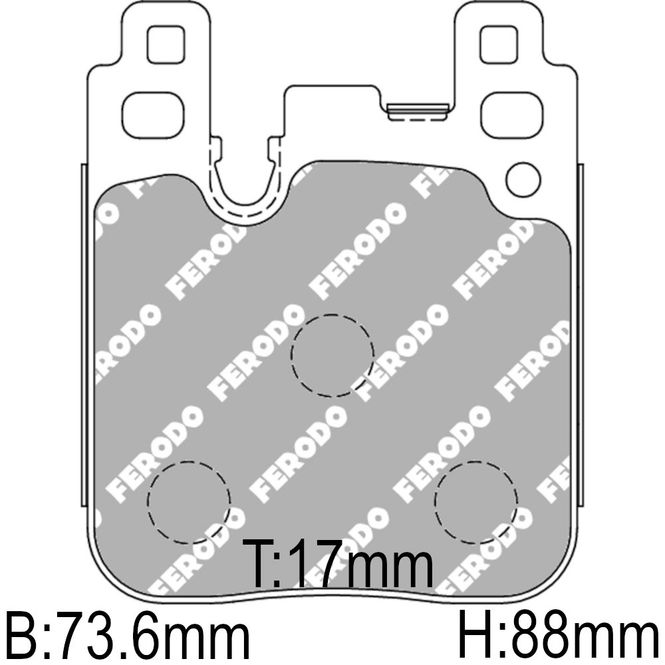 Hovedbilde Bremseklosser, Ferodo racing, BMW F-serie, Brembo, bak.DS2500, BRFCP4663H