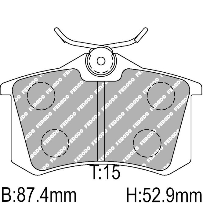 Hovedbilde Bremseklosser, Audi/Honda, Ferodo racing DS2500
