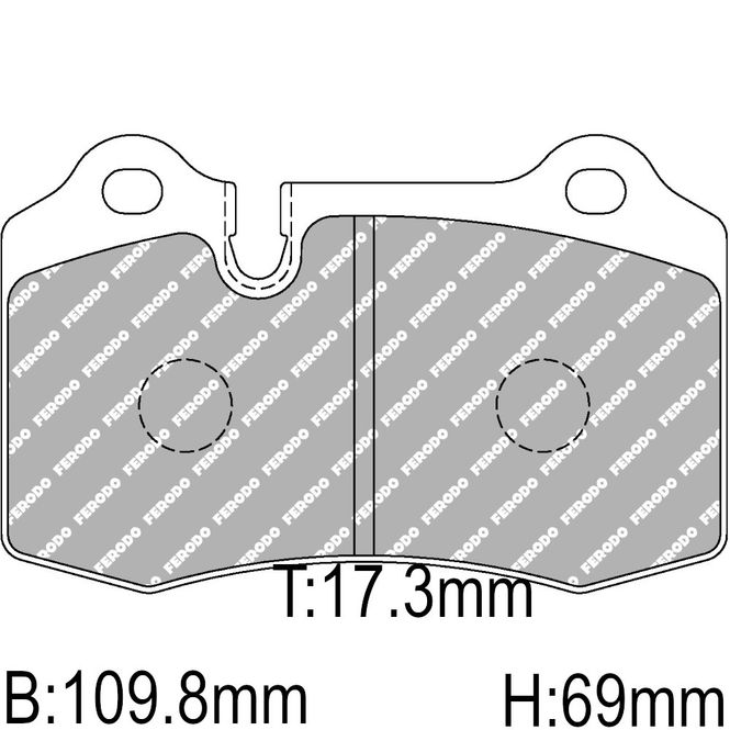 Hovedbilde Bremseklosser, Lancia, Ferodo racing DS2000, BRFCP721S