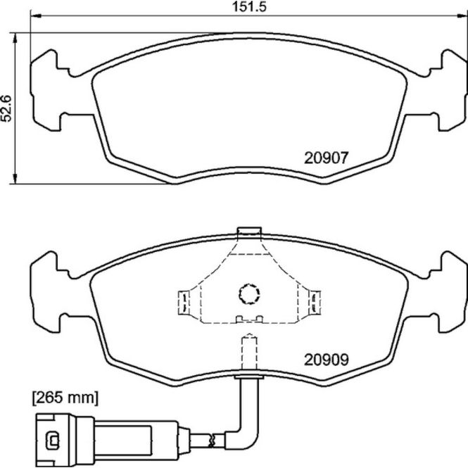 Hovedbilde Bremseklosser, Ford Sierra XR4/Esc. RS Turbo, F, Mintex M200