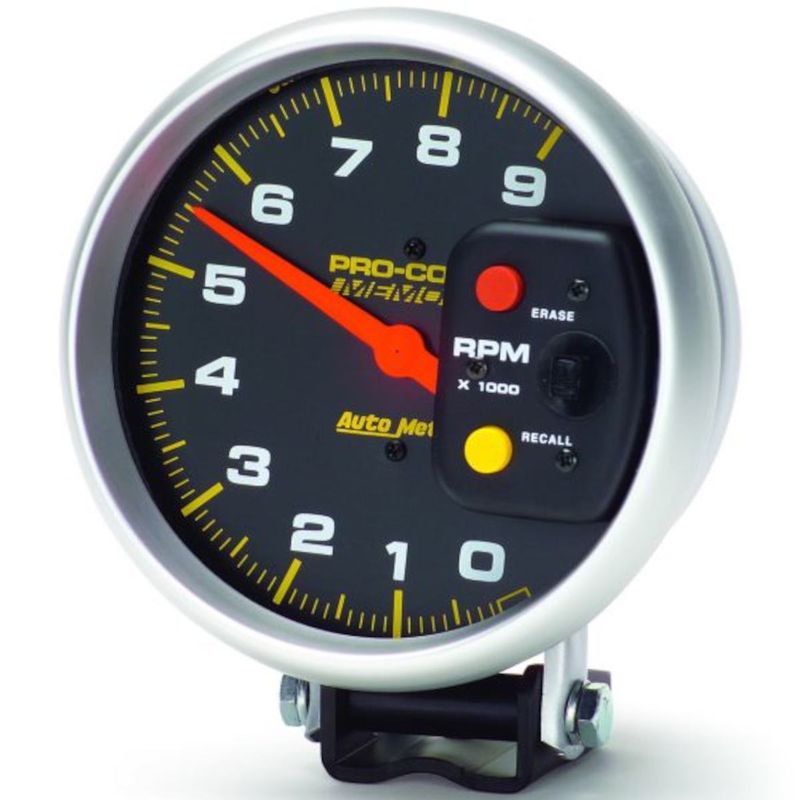 Autometer Pro-Comp turteller, svart 0-9000rpm, m/minne, AM6809