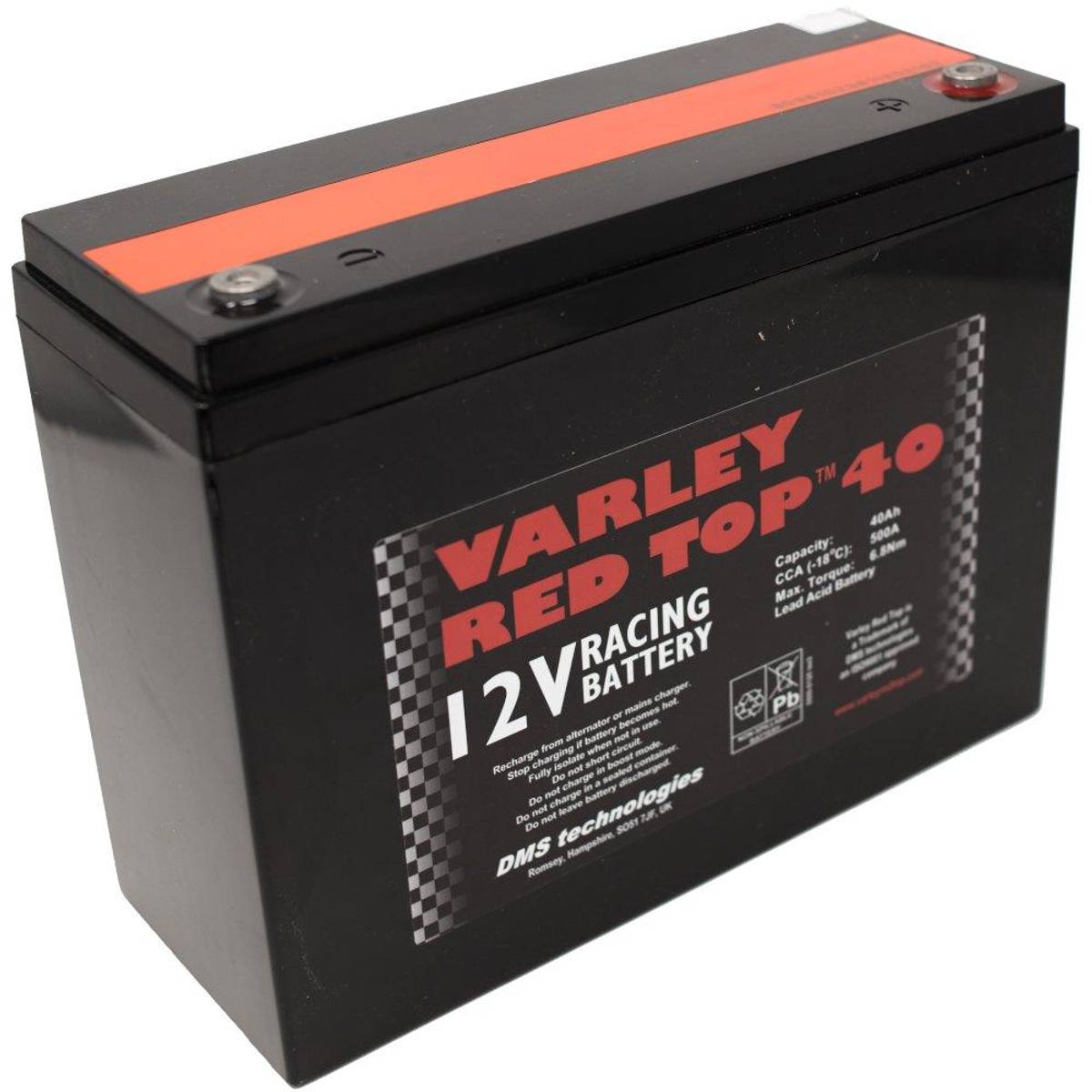 Batteri,  Varley RED TOP 40, 12V 39Ah, 14.9 kg, 600Ah (CA)