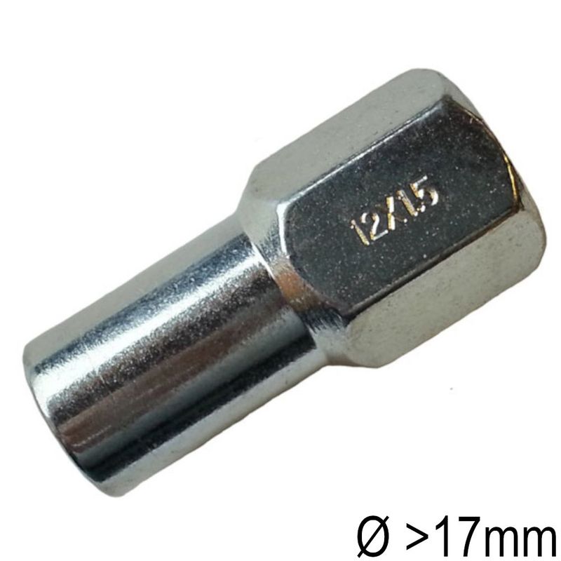 Hjulmutter, 12mm x 1.5 GpA til GpN hylsemutter, FGESN39