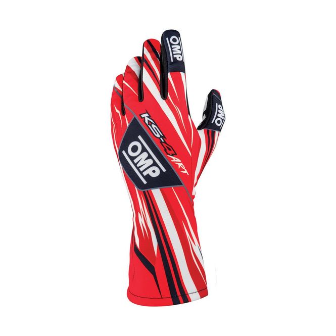 Hovedbilde KS-4 ART karting hanske, stil 3, Rød/Hvit, OKB0-2757-A01-063-