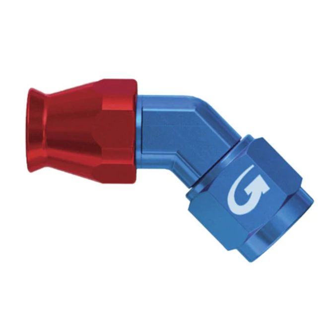 Hovedbilde Goodridge fitting -3 UNF, hunn 45' m/svivel, alu.