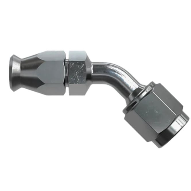 Hovedbilde Goodridge fitting -3 UNF, hunn 45' rør m/svivel, Rustfritt