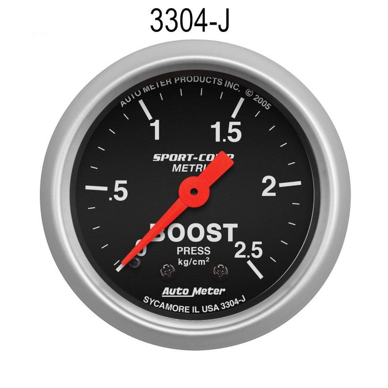 Turbotrykk instrument, Sport-Comp 52mm, 0-2,5 bar. AM3304-J