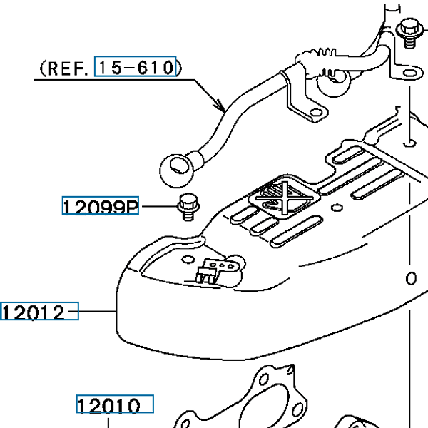 Hovedbilde Varmedeksel eksosmanifold, Evo 4-9, MR464970 (12012)
