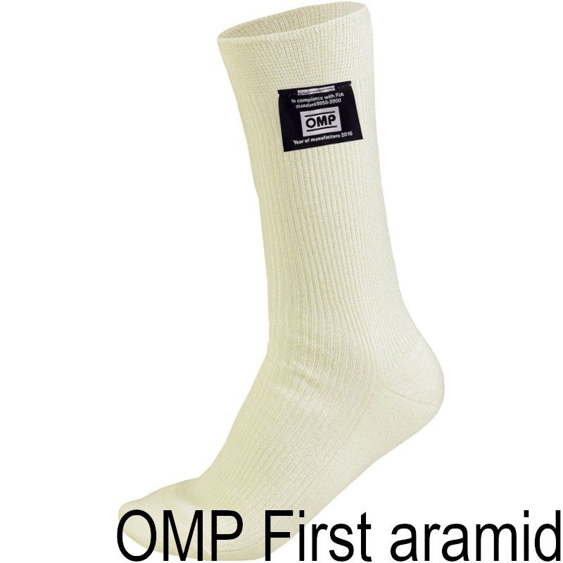 OMP First flammehemmende Aramid sokker, hvit, XS, IAA722XS