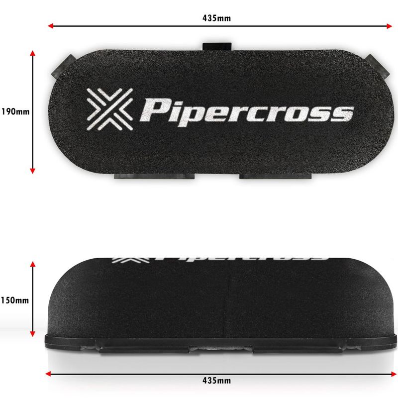 Luftfilter Pipercross KK600/125 Domed, høyde 125mm totalt, PC604D