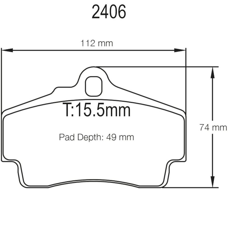 Pagid bremsekloss 2406, Porsche Boxter bak