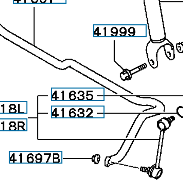 Hovedbilde Nut, RR susp stabilizer, OEM Mitsubishi Evo 4-9, MS440504 (41697B)