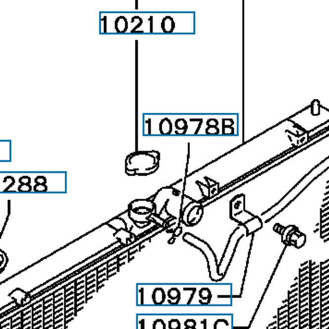 Hovedbilde Cap, Radiator, OEM Mitsubishi Evo 4-9, MB890520 (10210)