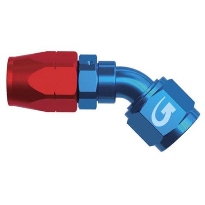 Hovedbilde Goodridge fitting -6 UNF, hunn m/45' rør m/svivel. 236-4506