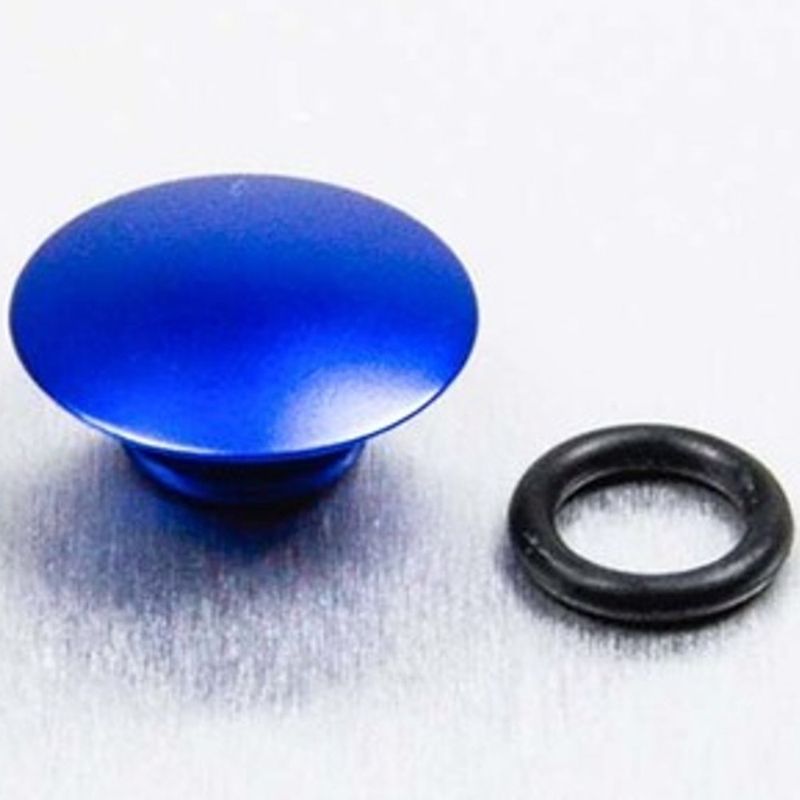 Button, Alu, Insert til M8, Blå
