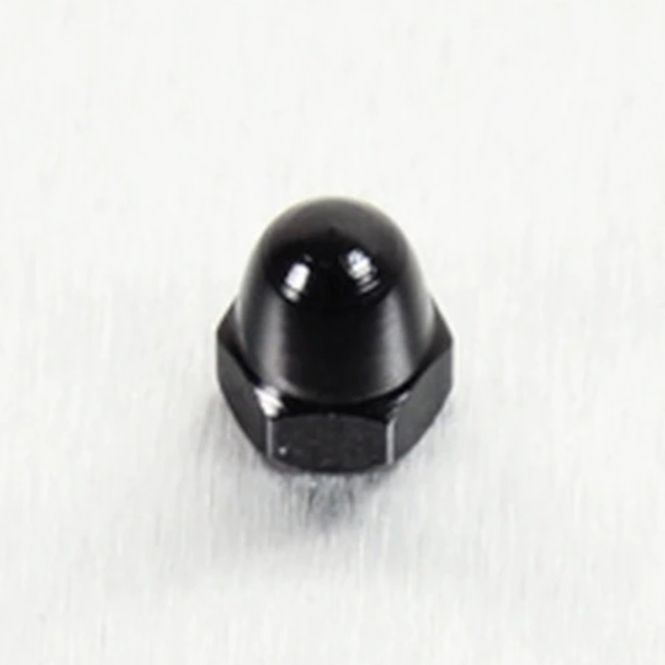 Hovedbilde Mutter, Alu, M5 Dome head til 8mm pipe, Svart
