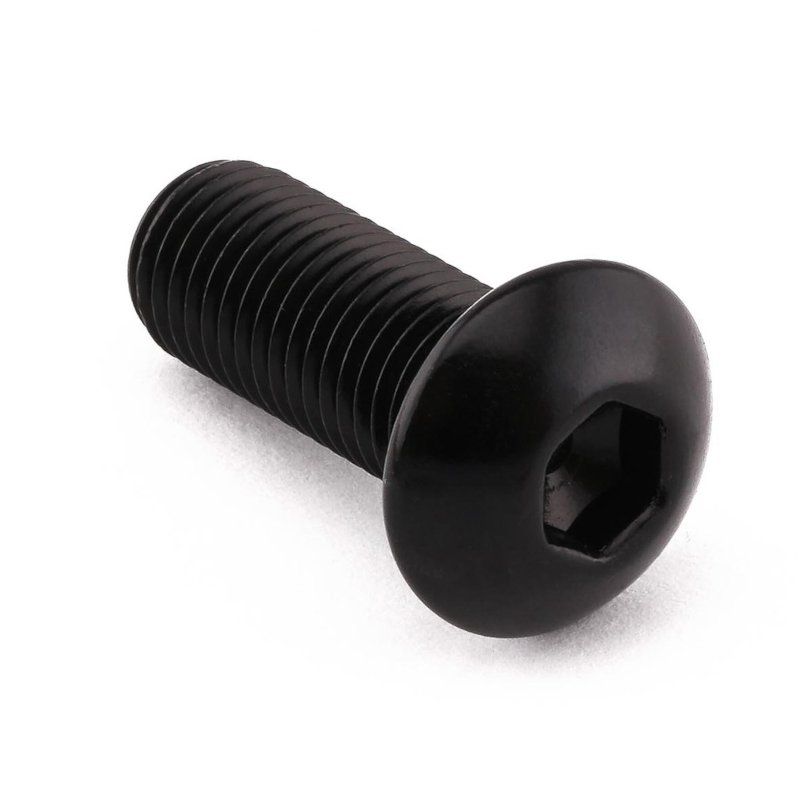 Bolt, Alu, M10 ( 1,25mm)x 25mm, Dome Head. umbraco, Svart