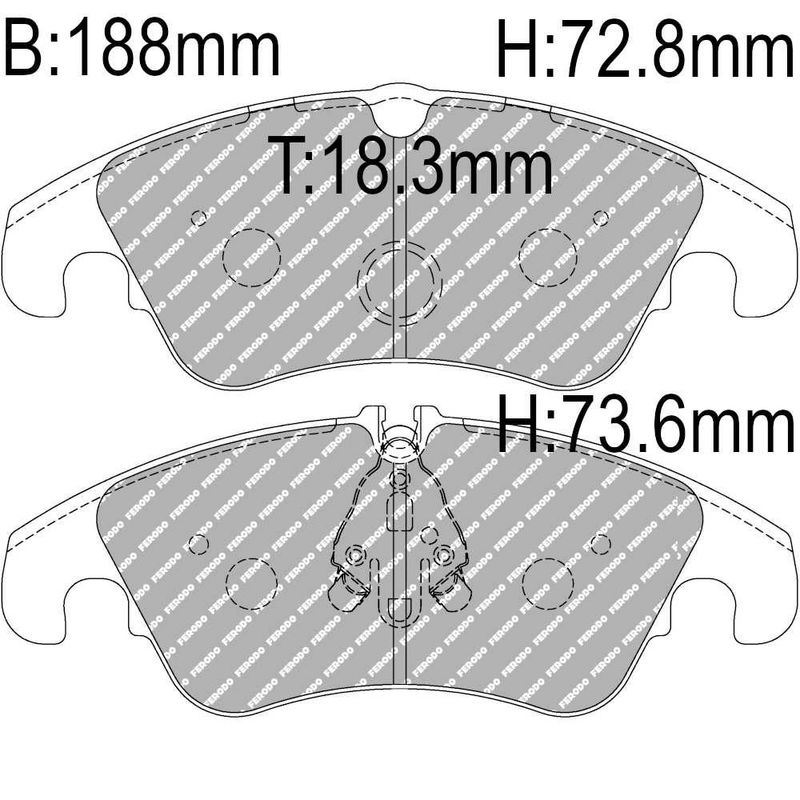 Bremsekloss, Audi, Ford, F, DS2500, FCP4044H