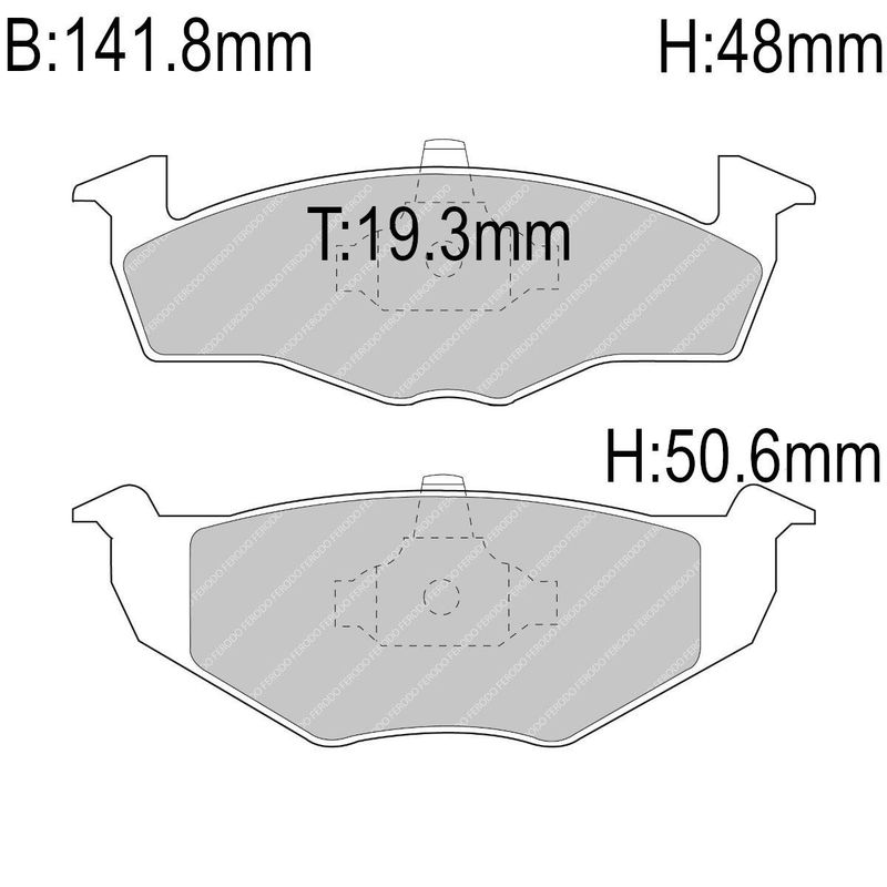 Bremseklosser, Foran, Ibiza 2.0 i Sport, Volkswagen. FCP1054H