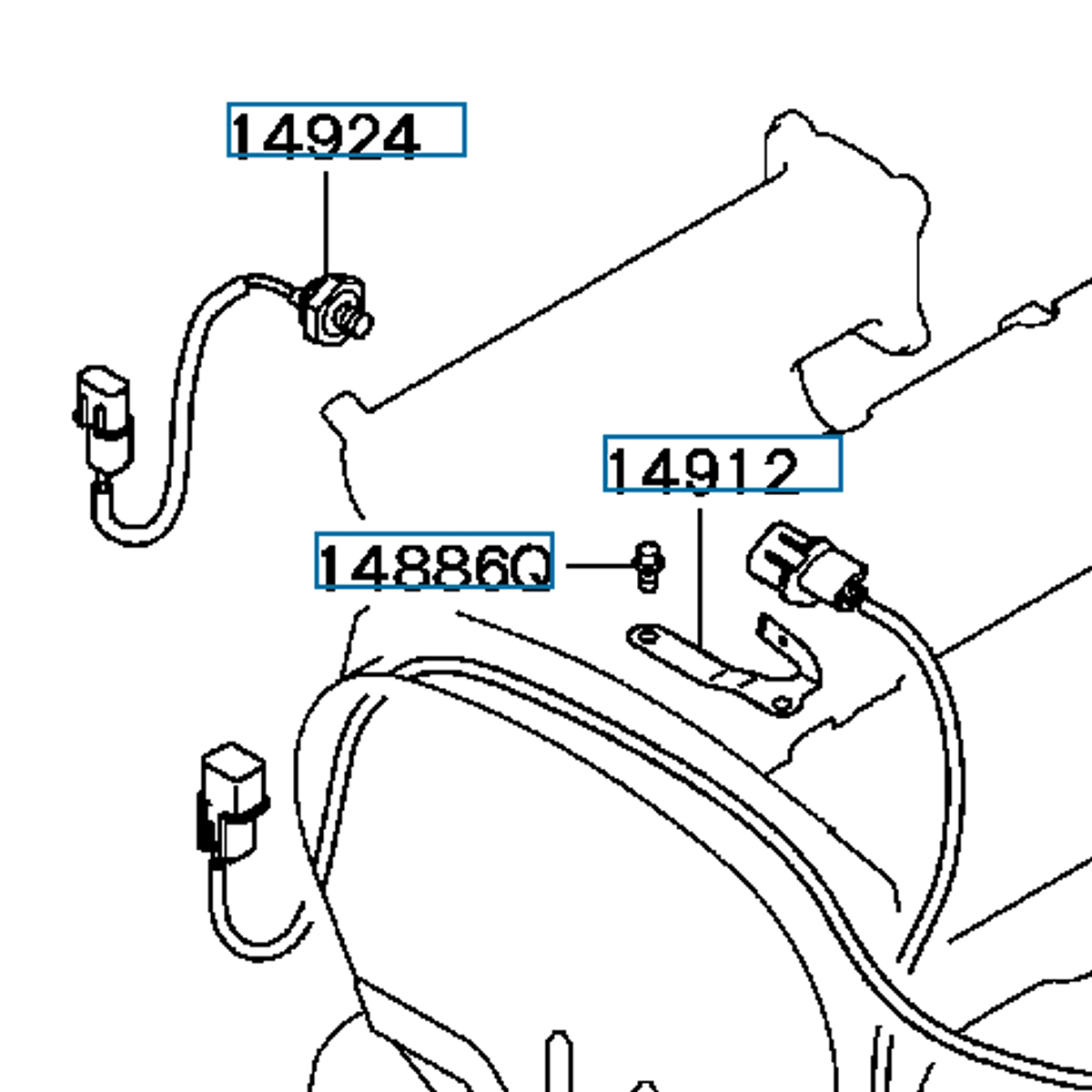 Sensor, Eng.Electric Control Knock, OEM Mitsubishi Evo 4-9, MD197065 (14924)