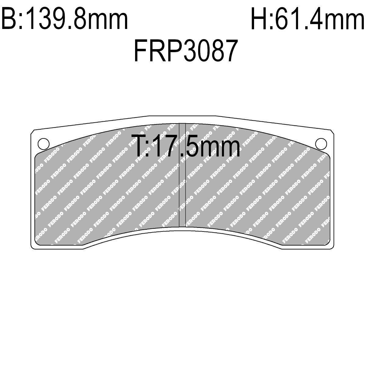 Bremseklosser, Evo GpN Brembo grus fr, Ferodo DS-UNO, FRP3087Z