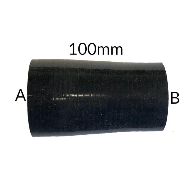 Hovedbilde Extreme silikon rett skjøt 63-57, 102mm lang, svart, EXR63-57