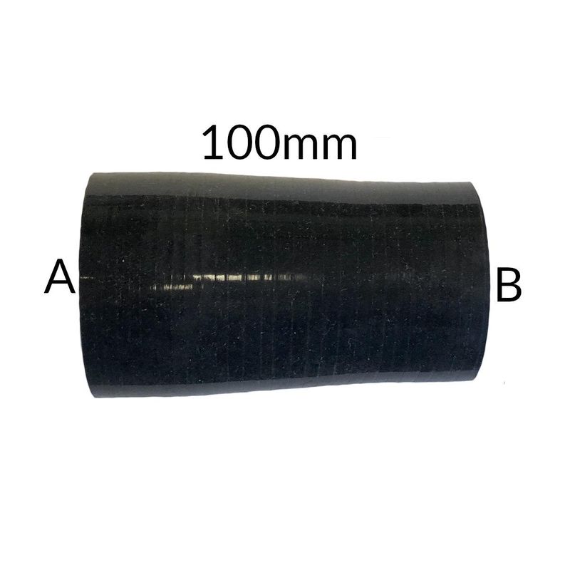 Extreme silikon rett skjøt 63-57, 102mm lang, svart, EXR63-57