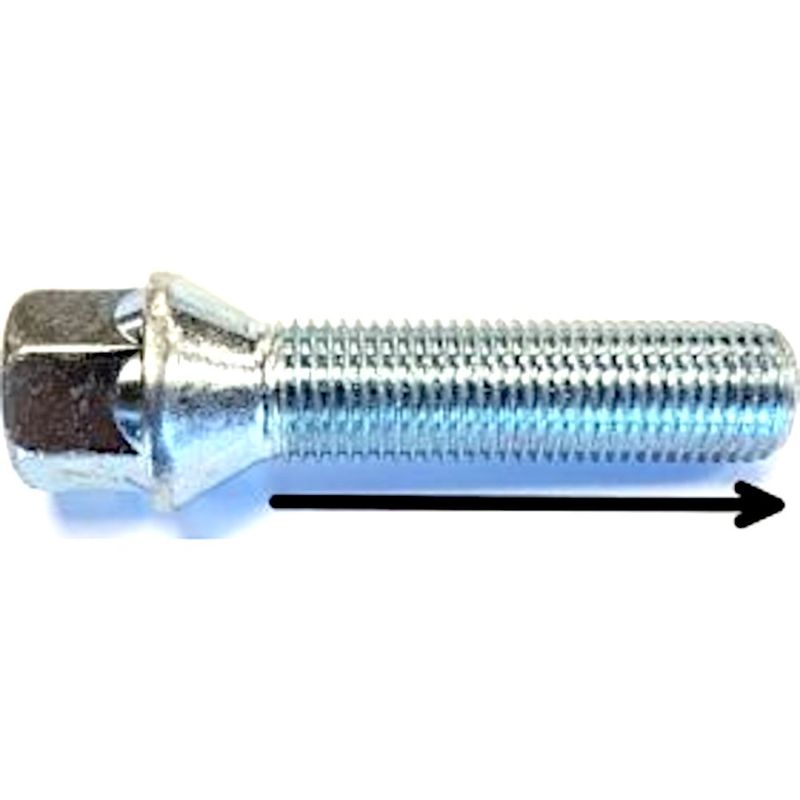 Hjulbolt, 12mm x 1.5, 60mm lang, FGESB17