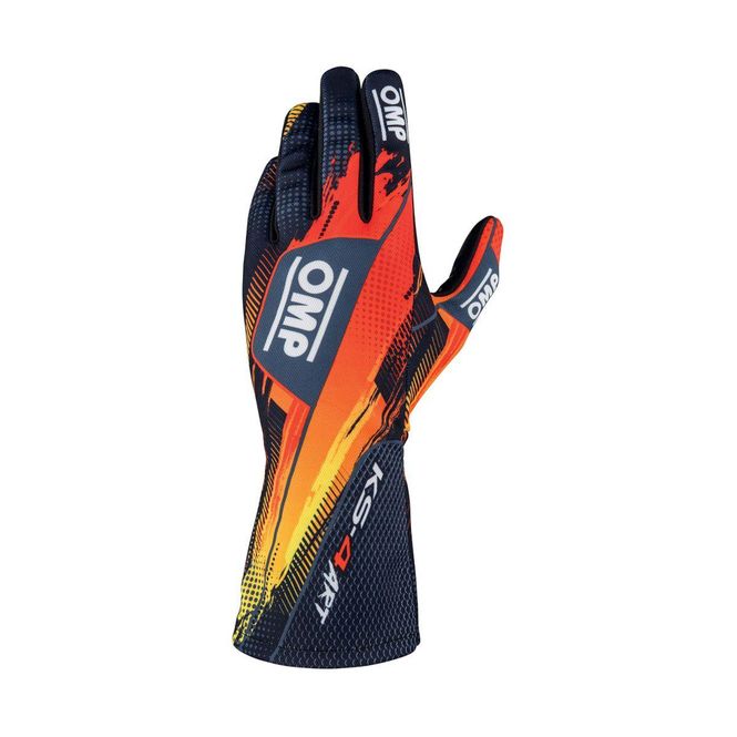 Hovedbilde KS-4 Art karting hanske, stil 1, svart, rød, orange. KB0-2757-A01-078-