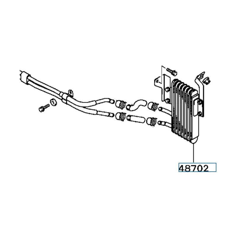 Oil Cooler, Power Steering, OEM Mitsubishi Evo 4, MR316464 (48702)
