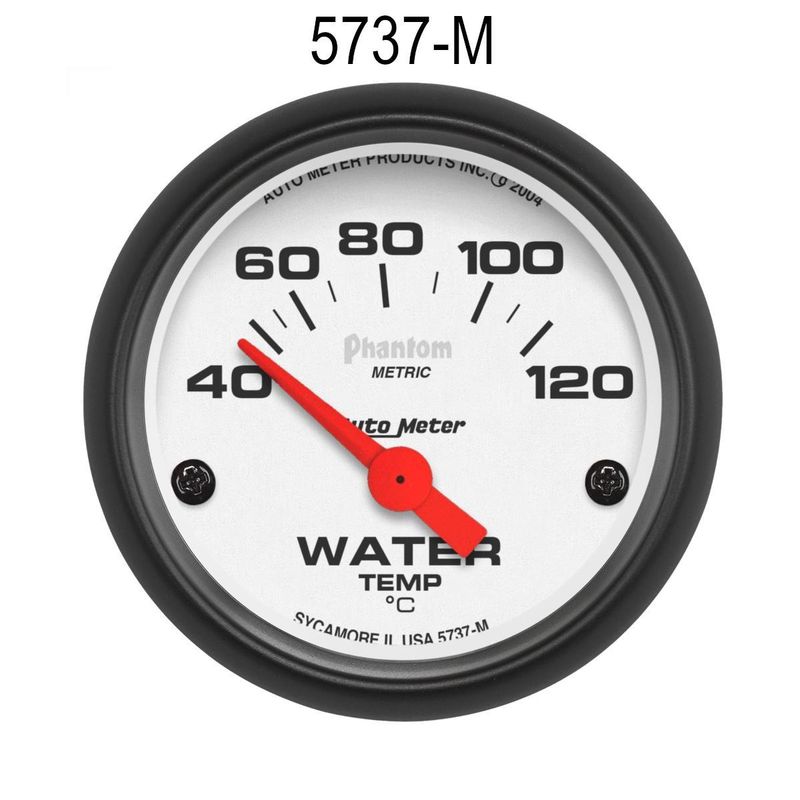 Vanntemp. instrument, AutoMeter Phantom 52mm, 40-120'. AM5737-M