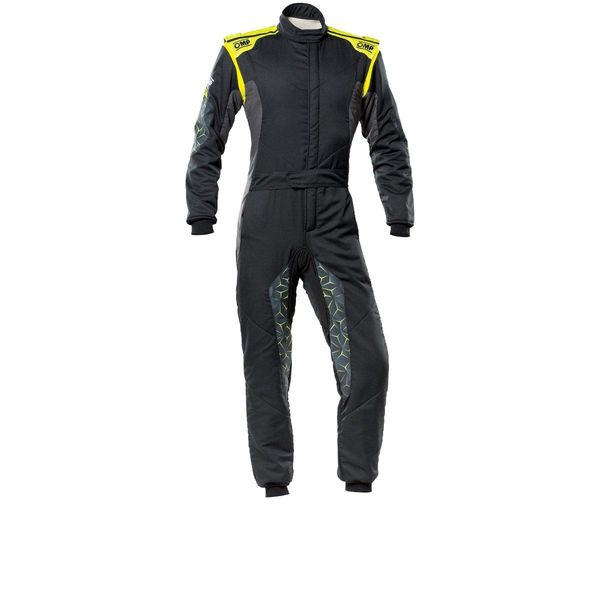 Hovedbilde OMP Tecnica hybrid kjøredress i svart, fluo gul. FIA. IA0-1864-A01-178-