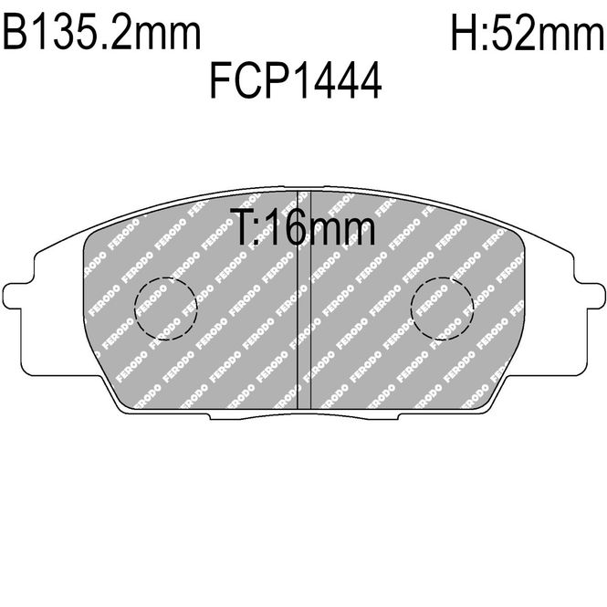 Hovedbilde Bremseklosser, Foran, Honda Civic 7, 8, Type R, S2000, FCP1444-