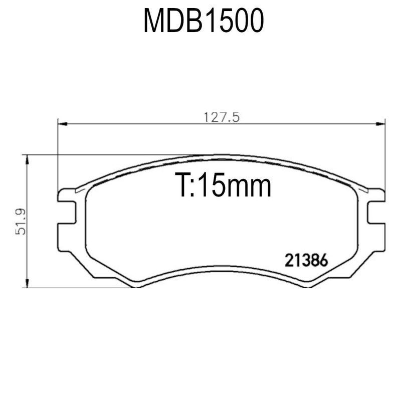 Bremseklosser, Nissan Almera, F, Mintex MDB1500-1144