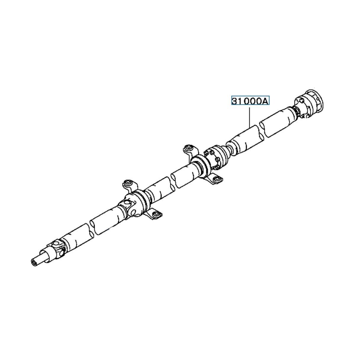 Mellomaksel, Mitsubishi Lancer Evo 4, MR290160 (31000A)