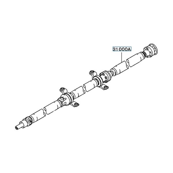 Hovedbilde Mellomaksel, Mitsubishi Lancer Evo 4, MR290160 (31000A)