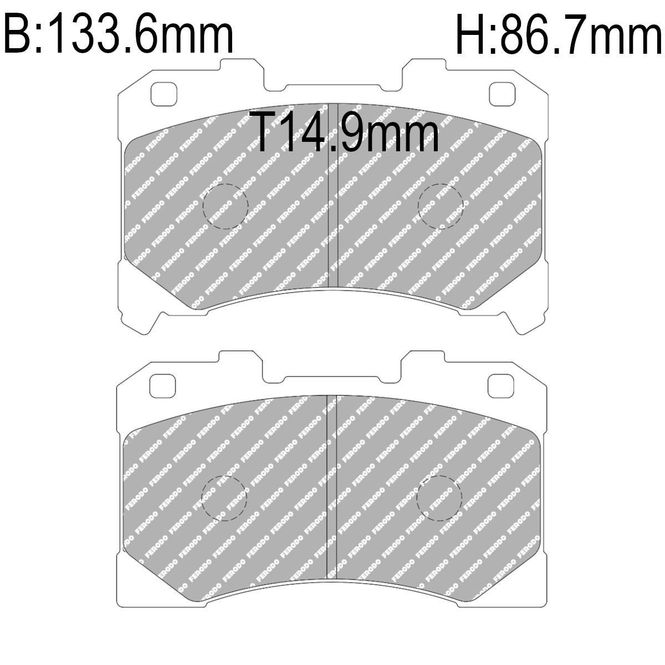Hovedbilde Ferodo bremseklosser, Toyota Yaris GR, Fra 2020, foran, FCP5261H