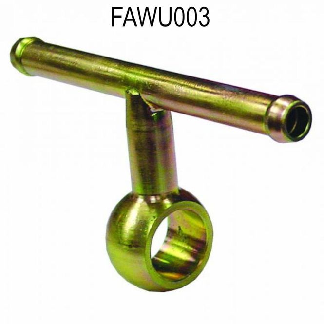 Hovedbilde Weber DCOE, bensin T-kobling i messing. 8mm. FAWU003