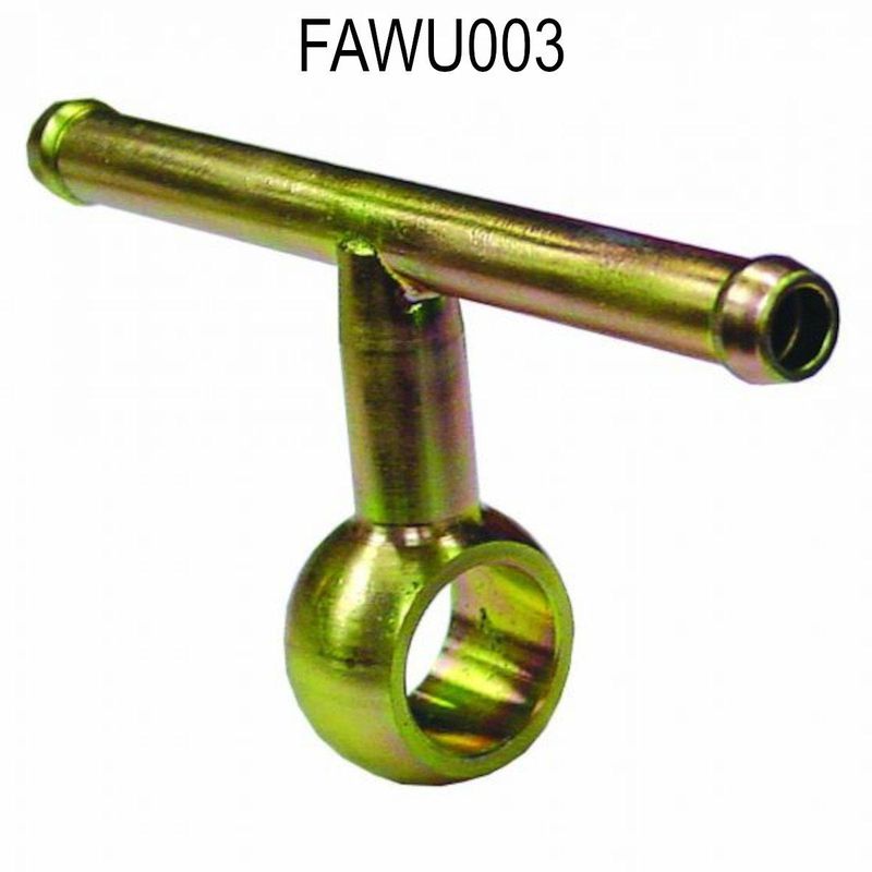 Weber DCOE, bensin T-kobling i messing. 8mm. FAWU003