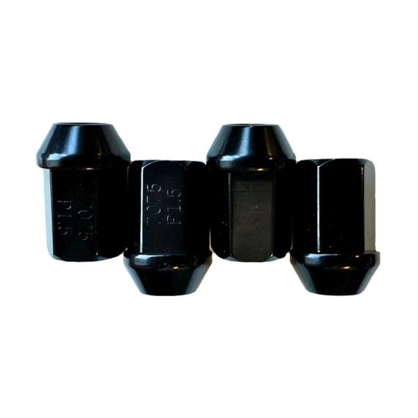 Hovedbilde Aluminium hjulmutter, åpen 12x1.5mm, svart, FGESNA15P
